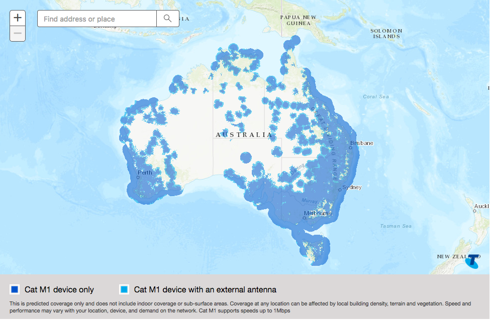 Telstra Coverage Map Sa M2M One On Telstra's Cat M1 Iot Network | M2M One Australia